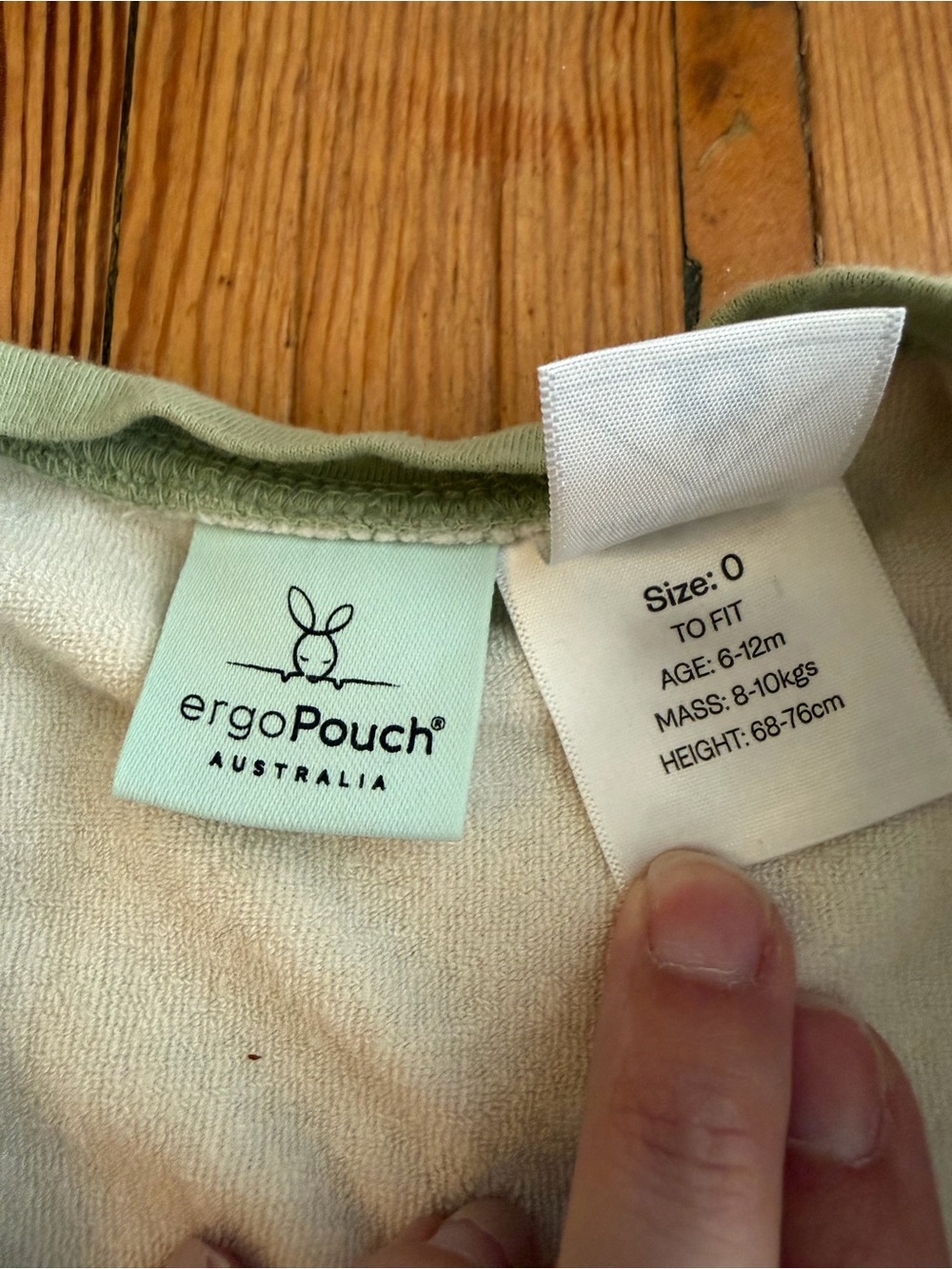 ErgoPouch 2.5 TOG Sleep Sack 6–12M Sage Green Organic Cotton Baby Sleep Bag - Picture 3 of 4